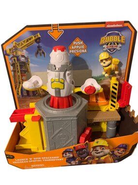 Nickelodeon Rubble & Crew Launch N Spin Spaceship Toy Set